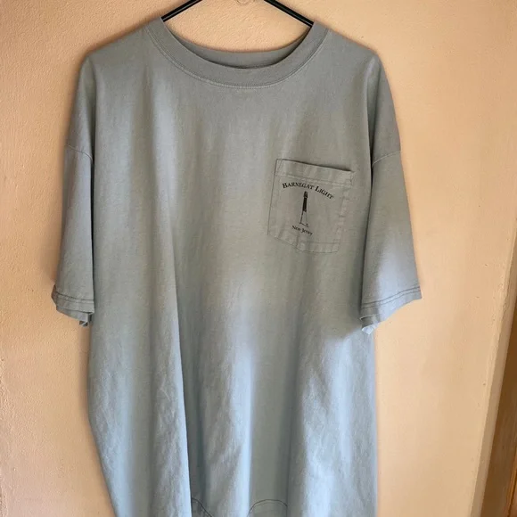 Vintage New Jersey Blue Fish Barnegat Light Tshirt. Mint Green. Anvil Tag. 3XL - Picture 7 of 9